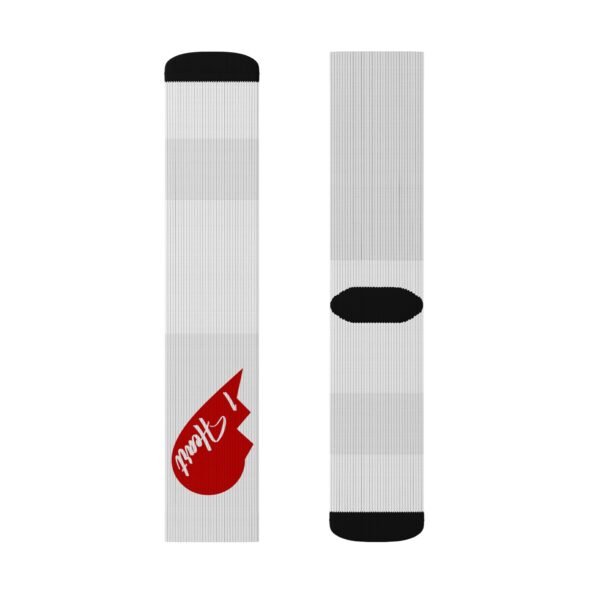 1Heart 2 Beat Sublimation Socks - Image 3
