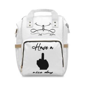 Have a Nice Day Stylish Multifunctional Diaper Backpack for Parents