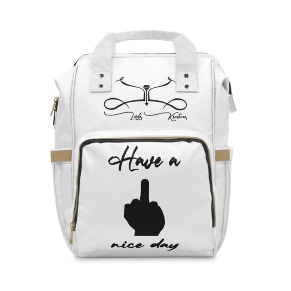 Have a Nice Day Stylish Multifunctional Diaper Backpack for Parents