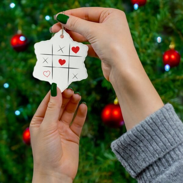 Tic-Tac-Toe Ceramic Ornament, 4 Shapes - Image 12