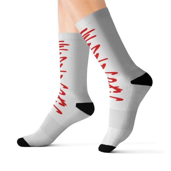 Unapologetic Red Sublimation Socks