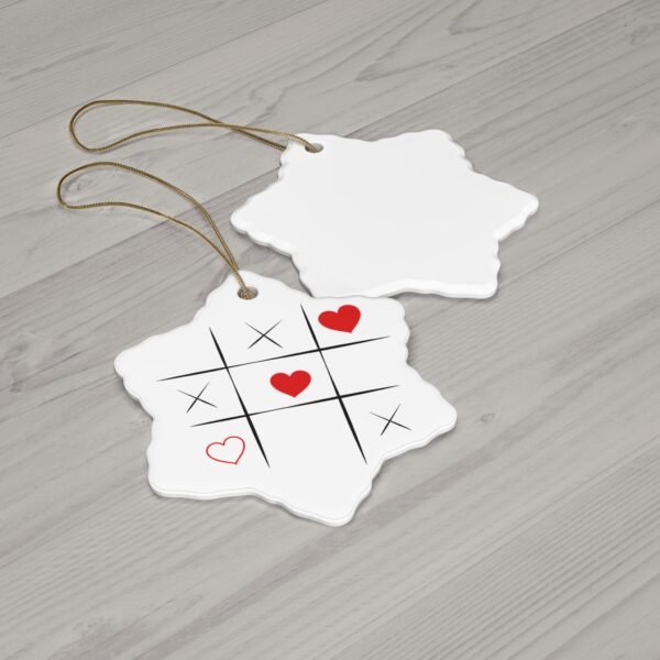 Tic-Tac-Toe Ceramic Ornament, 4 Shapes - Image 11
