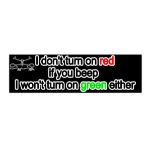 I don't turn on red Bumper Stickers