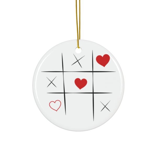 Tic-Tac-Toe Ceramic Ornament, 4 Shapes - Image 4