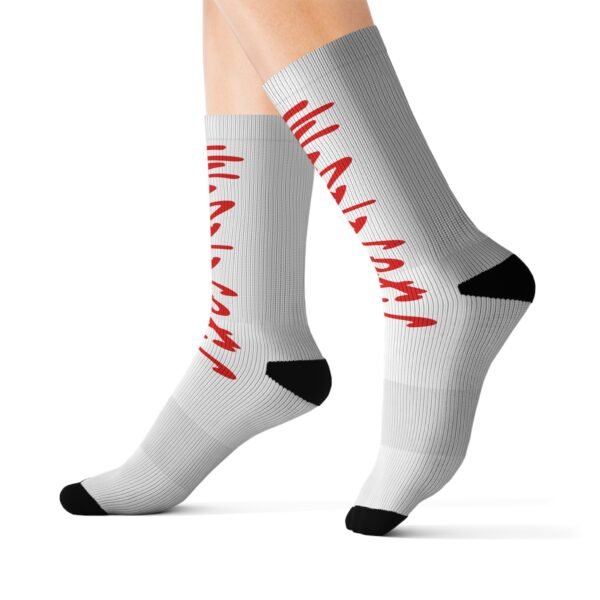 Unapologetic Red Sublimation Socks - Image 5