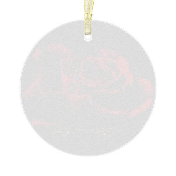 Red Rose Glass Ornament - Image 2