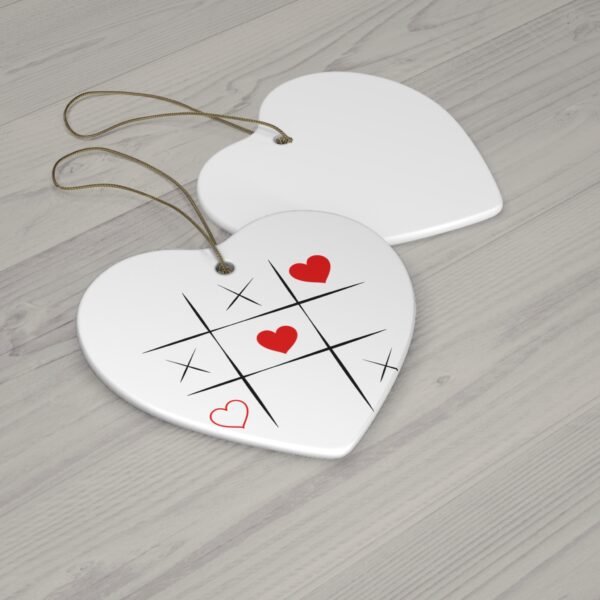 Tic-Tac-Toe Ceramic Ornament, 4 Shapes - Image 8