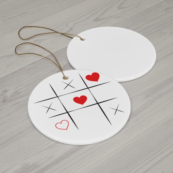 Tic-Tac-Toe Ceramic Ornament, 4 Shapes - Image 5