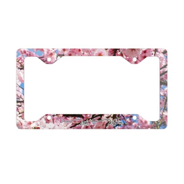 Cherry blossoms Metal License Plate Frame