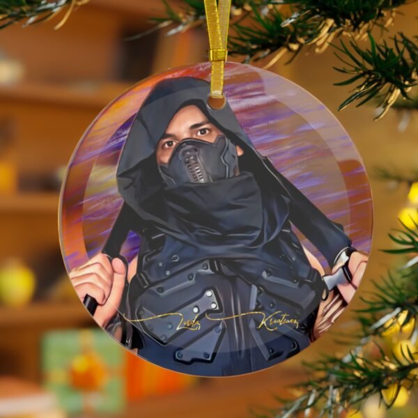 Ninja Art Glass Ornament - Image 3