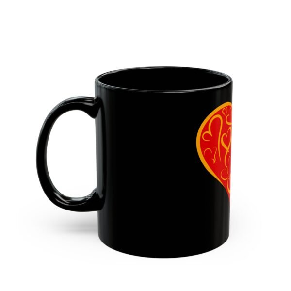 Eu Amo Yellow 11oz Black Mug - Image 3