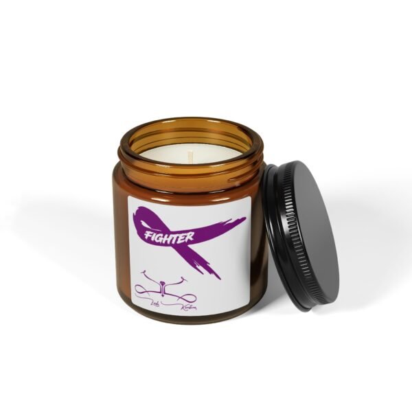 Fighter Scented Soy Candle in Amber Jar - Multi-Size - Image 3