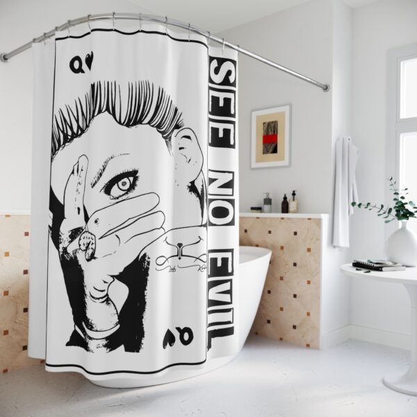 See No Evil Shower Curtains - Image 4