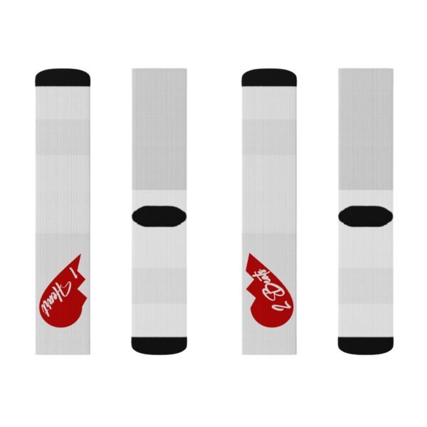 1Heart 2 Beat Sublimation Socks - Image 2
