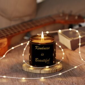 Kindness is Beautiful Scented Soy Candle in Amber Jar - Multi-Size