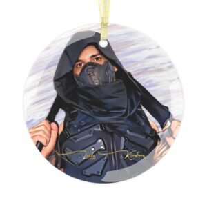 Ninja Art Glass Ornament
