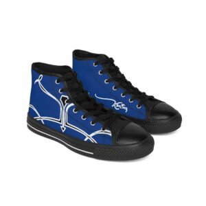 LordzKreationz Blue Men's High-top Sneakers