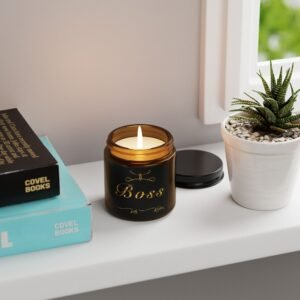 Boss Scented Soy Candle in Amber Jar - Multi-Size - Image 4