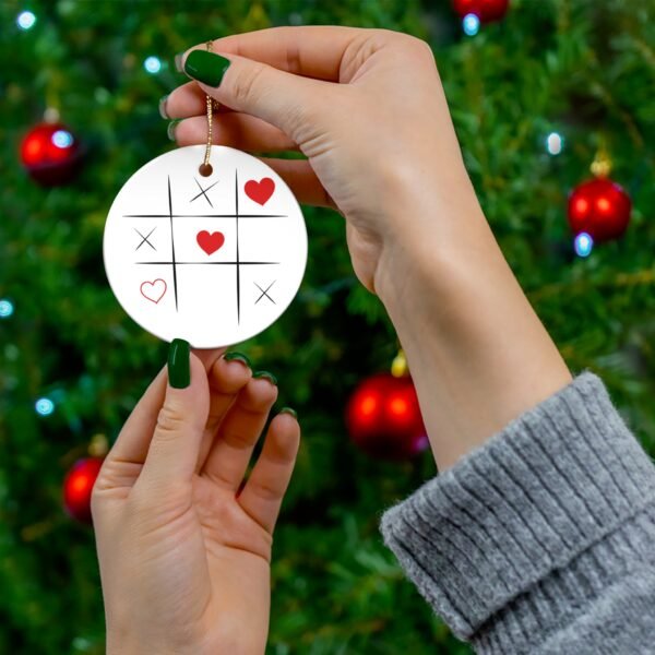 Tic-Tac-Toe Ceramic Ornament, 4 Shapes - Image 6
