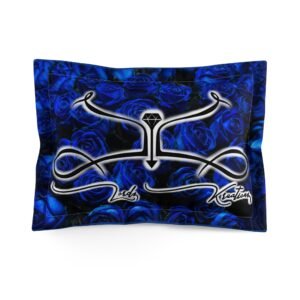 Blue Roses Microfiber Pillow Sham - Image 2