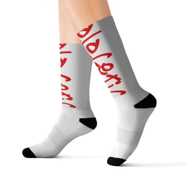 Unapologetic Red Sublimation Socks - Image 9