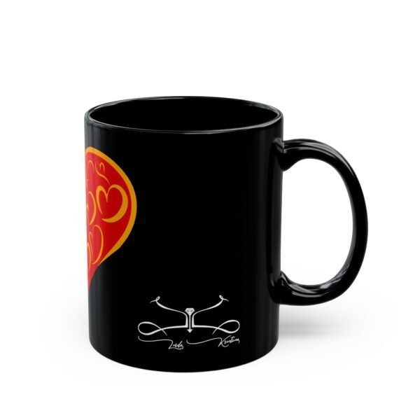 Eu Amo Yellow 11oz Black Mug - Image 2