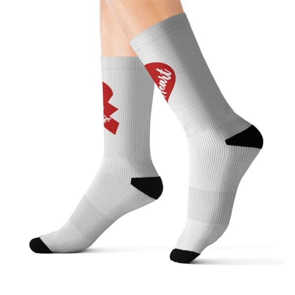 1Heart 2 Beat Sublimation Socks - Image 5