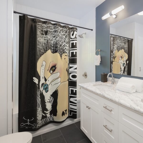 See no Evil Shower Curtains - Image 3