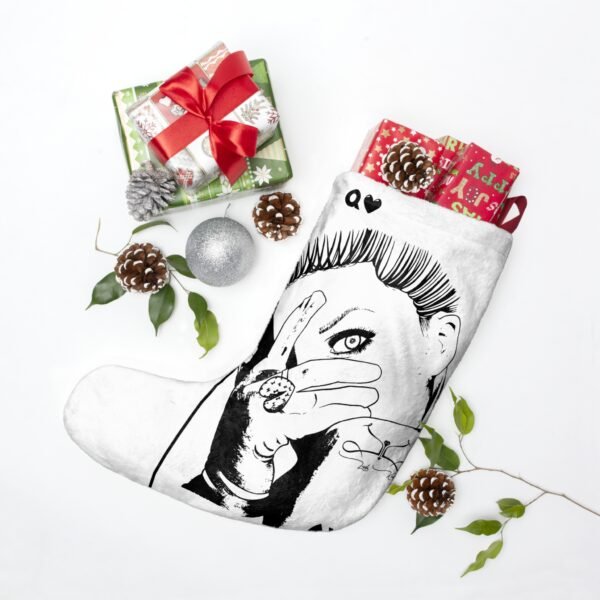 See no Evil Christmas Stocking with Unique Design - Image 3