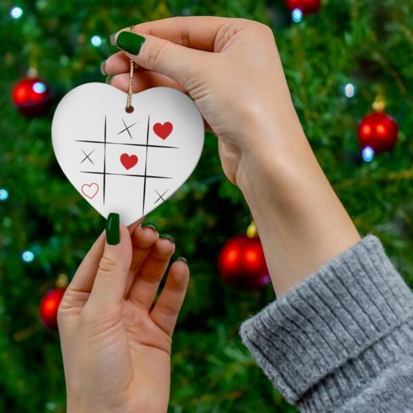 Tic-Tac-Toe Ceramic Ornament, 4 Shapes - Image 9