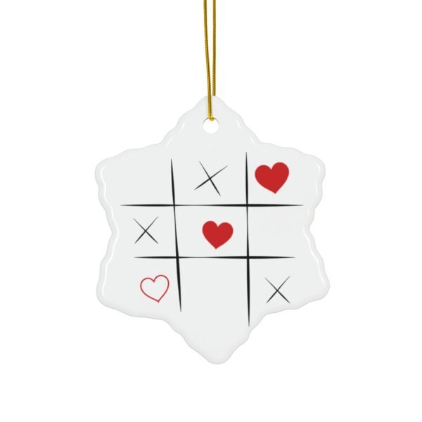 Tic-Tac-Toe Ceramic Ornament, 4 Shapes - Image 10