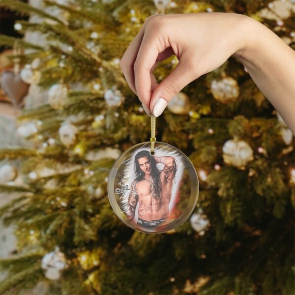Jaime Stylish Glass Ornaments - Unique Tattooed Art Decor for Christmas & Celebrations - Image 4