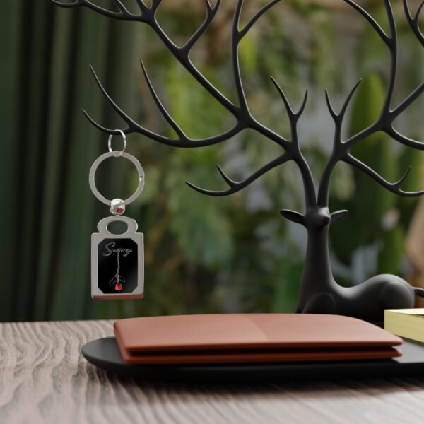 Savage Rose Rectangle Photo Keyring - Image 3