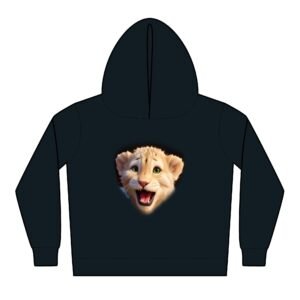 Lion Cub Graphic Toddler Fleece Hoodie - Perfect for Playtime and Cozy Days - Image 5