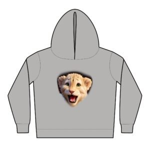 Lion Cub Graphic Toddler Fleece Hoodie - Perfect for Playtime and Cozy Days - Image 1
