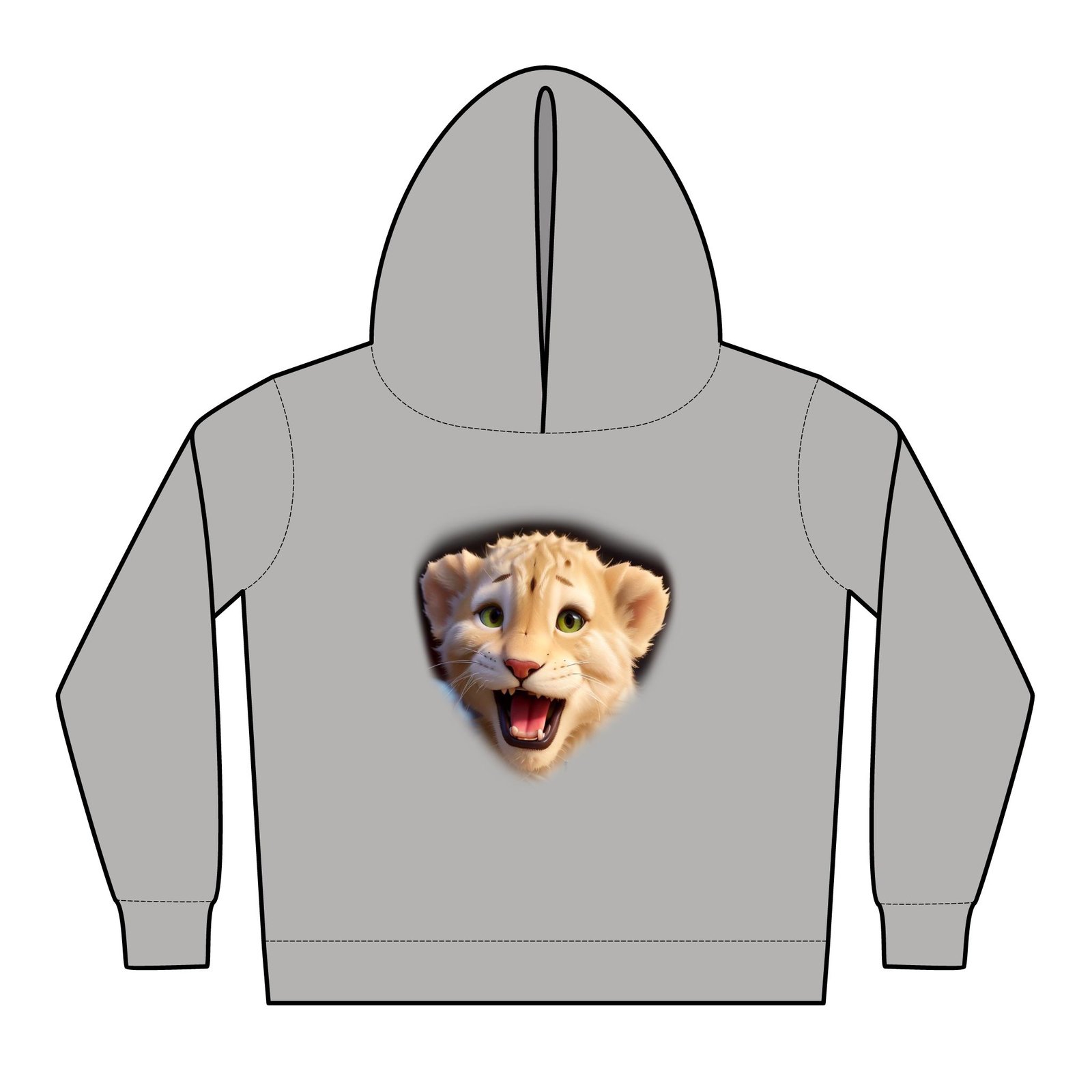 Lion Cub Graphic Toddler Fleece Hoodie - Perfect for Playtime and Cozy Days - Image 1