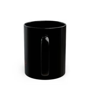 Red Rose 11oz Black Mug - Image 4