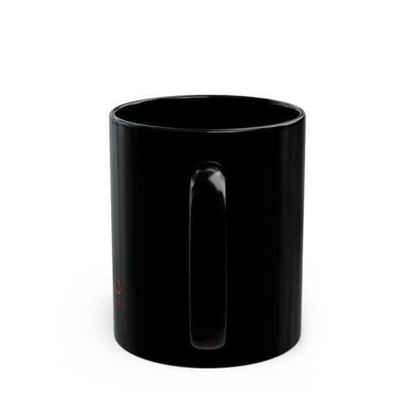 Red Rose 11oz Black Mug - Image 4