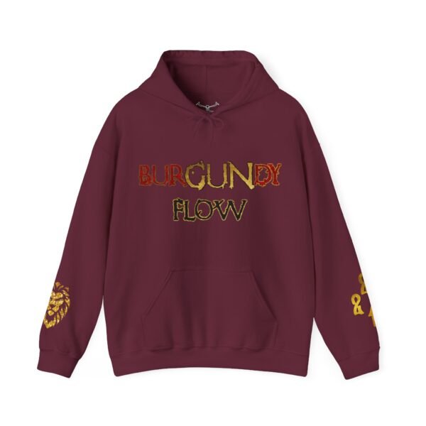 Burgundy Flow Unisex Heavy Blend™ Hooded Sweatshirt - Image 17