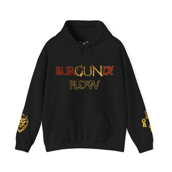 Burgundy Flow Unisex Heavy Blend™ Hooded Sweatshirt - Image 5