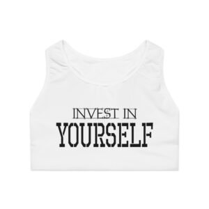 Invest In Yourself Sports Bra (AOP)