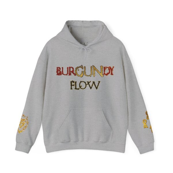 Burgundy Flow Unisex Heavy Blend™ Hooded Sweatshirt - Image 9