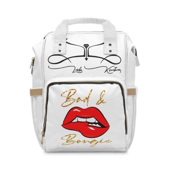 Stylish Multifunctional Diaper Backpack – 'Bad & Bougie' Design for Trendy Moms
