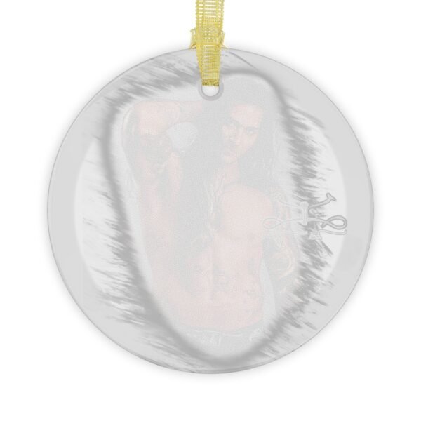 Jaime Stylish Glass Ornaments - Unique Tattooed Art Decor for Christmas & Celebrations - Image 2