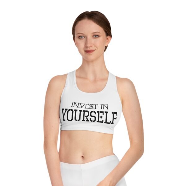 Invest In Yourself Sports Bra (AOP) - Image 3