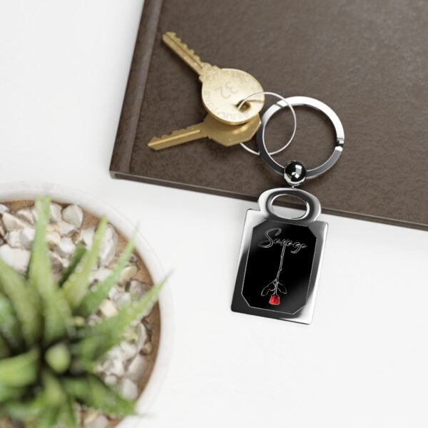 Savage Rose Rectangle Photo Keyring - Image 4
