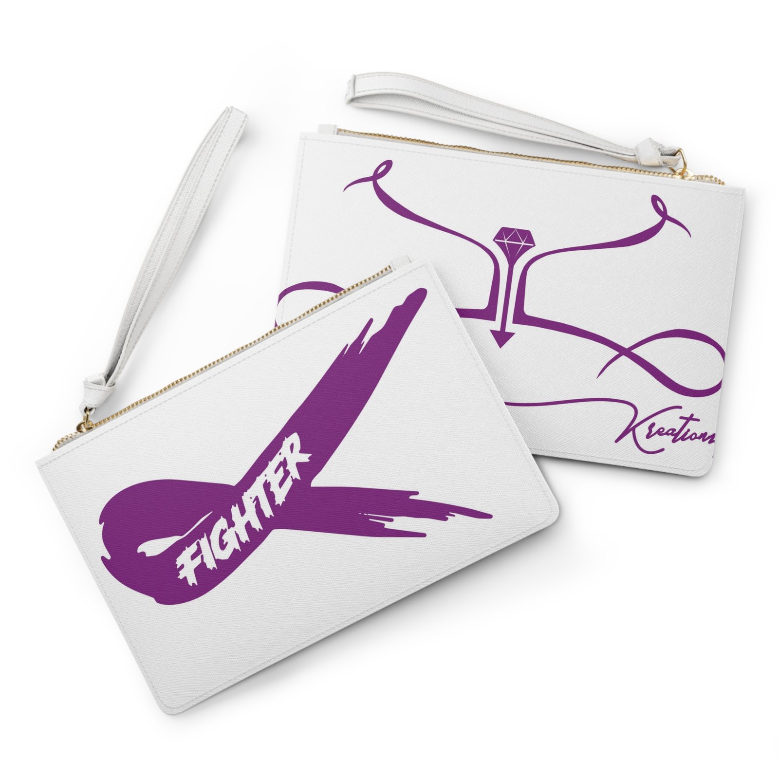 Fighter Purple Clutch Bag - Image 3