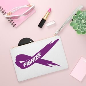 Fighter Purple Clutch Bag - Image 4