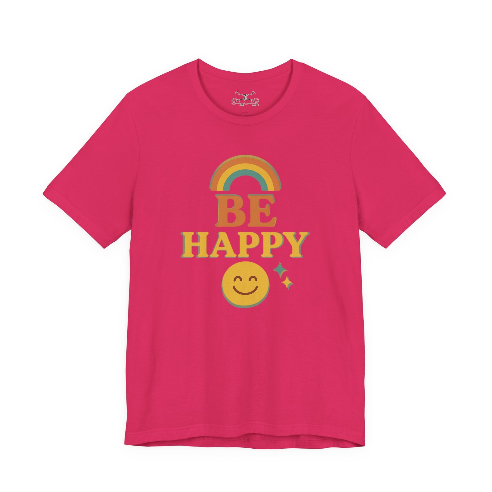 Be Happy Cotton Crew Tee - Image 35