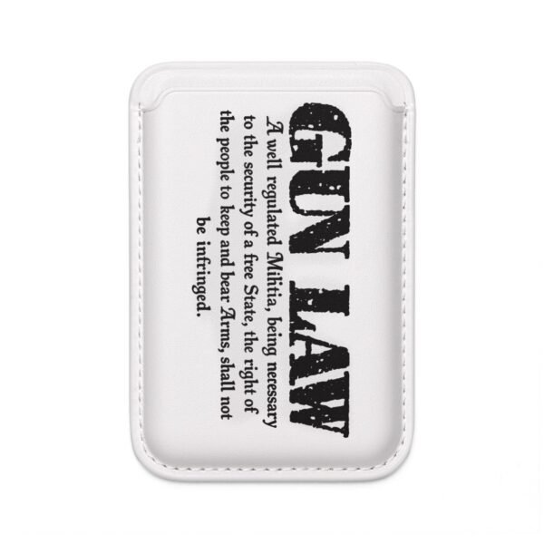 MagSafe Vegan Wallet — 'Gun Law' Heart & Pistols Card Holder